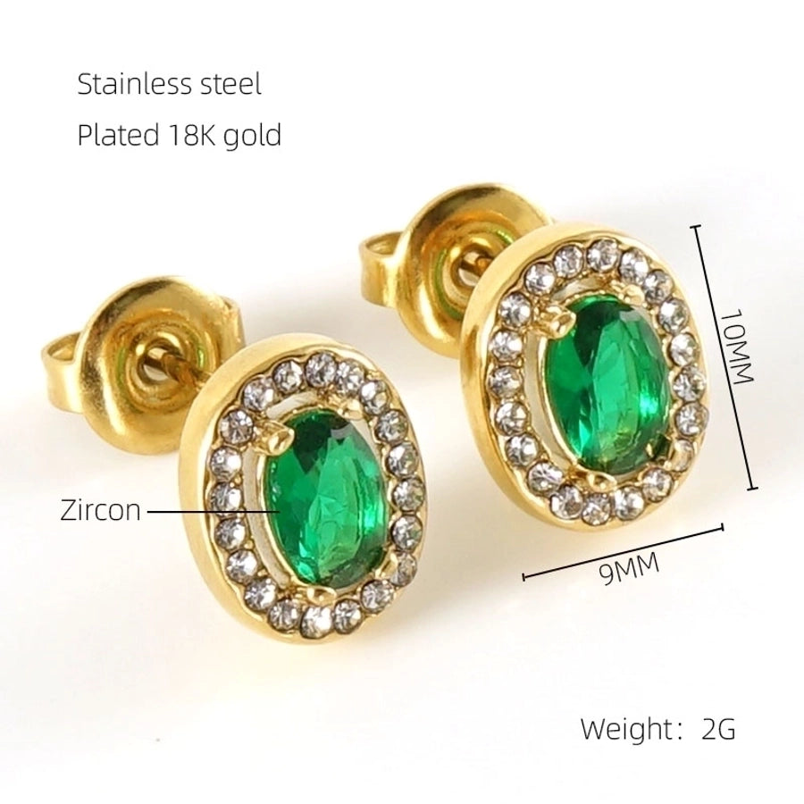 1 Par de Pendientes Elegantes Estilos Acero Inoxidable