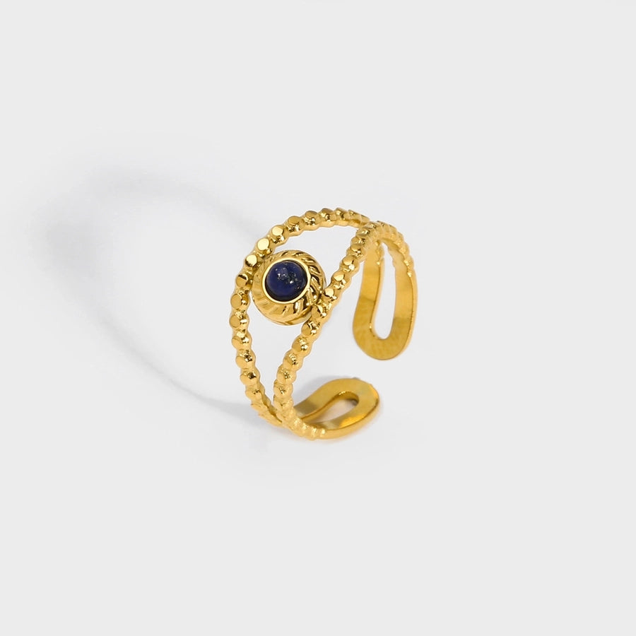 Anillo Abierto de Ojo Incrustado
