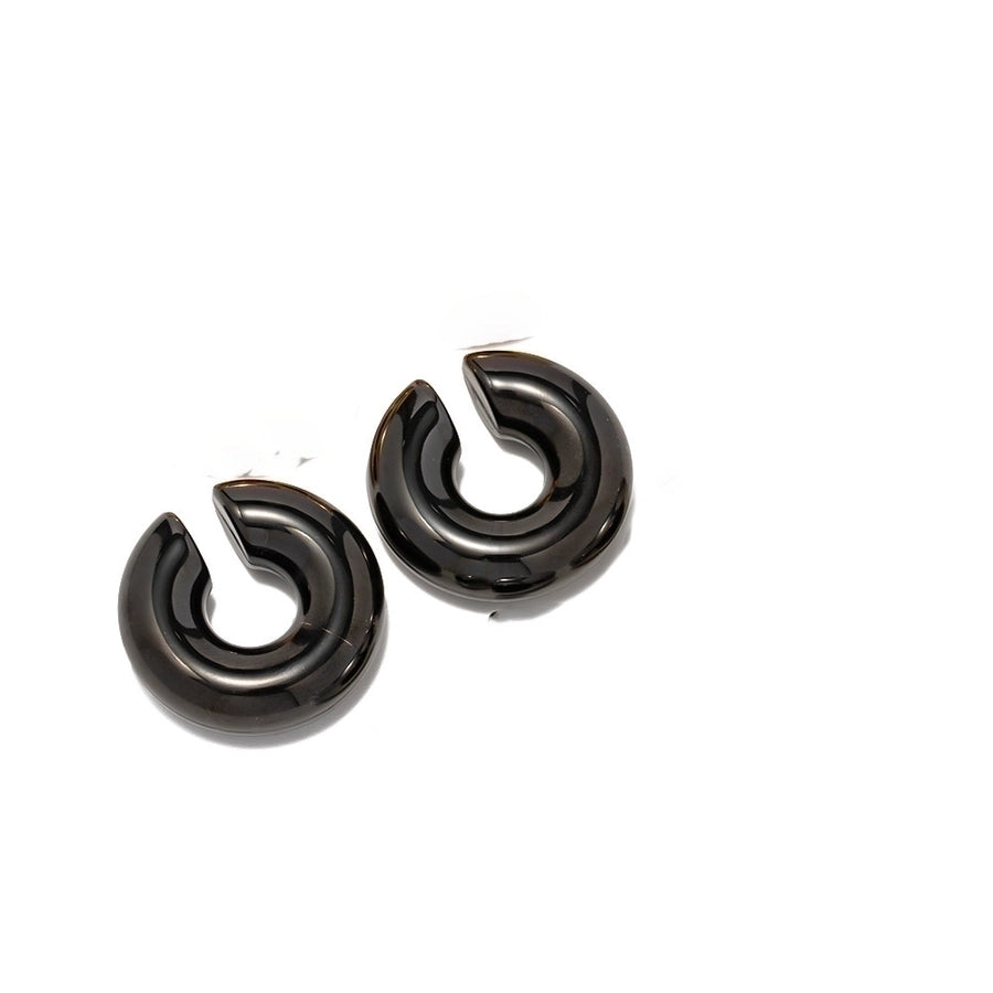 1 par de ear cuffs simple estilo streetwear forma de u chapado en acero inoxidable