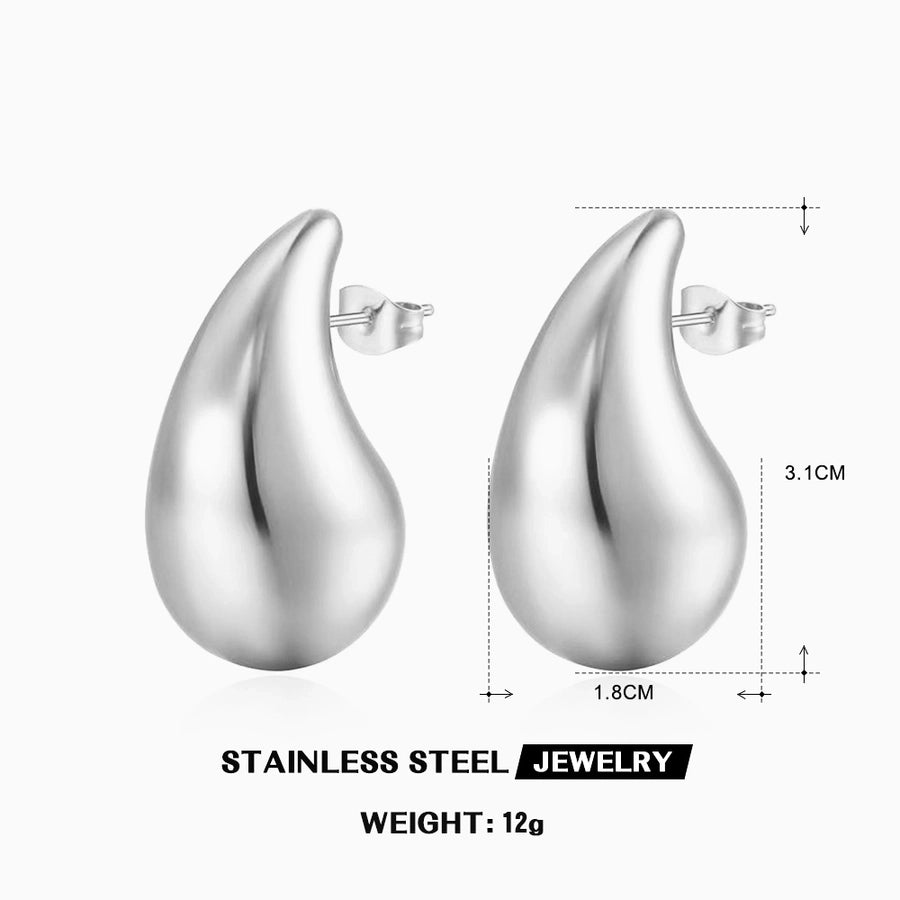 Aretes Forma de Gotas de Estilo Simple