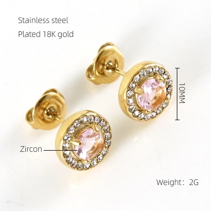 1 Par de Pendientes Elegantes Estilos Acero Inoxidable
