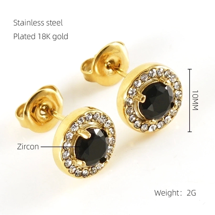 1 Par de Pendientes Elegantes Estilos Acero Inoxidable
