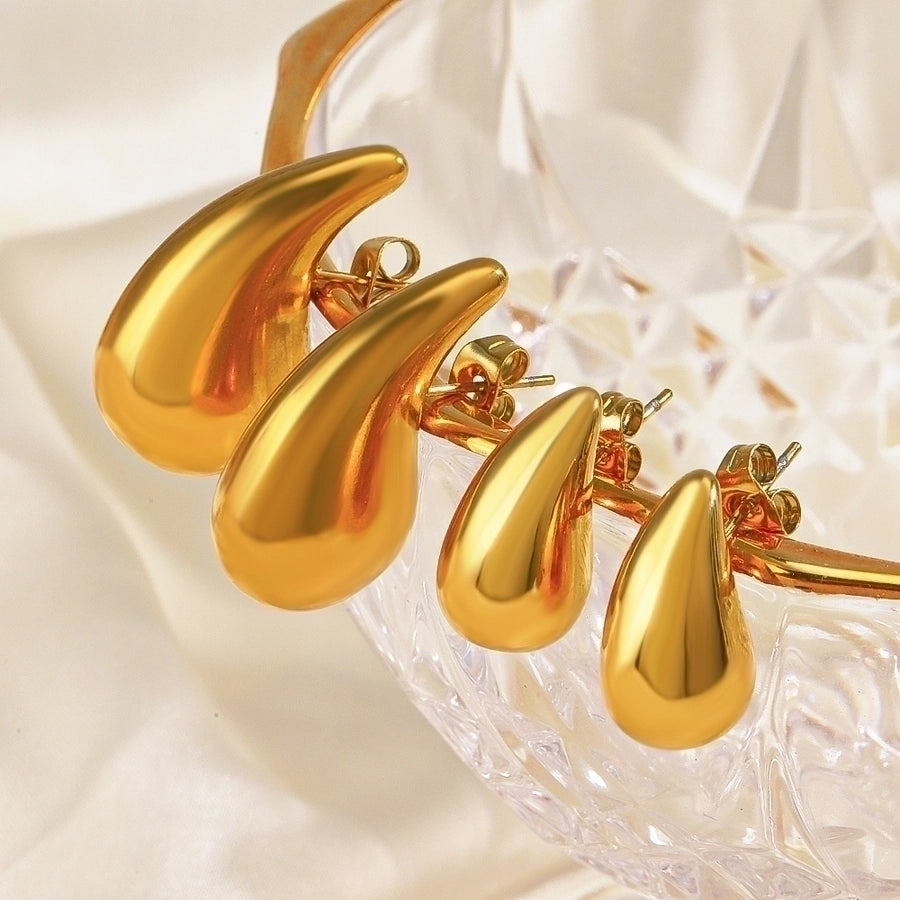Aretes Forma de Gotas de Estilo Simple