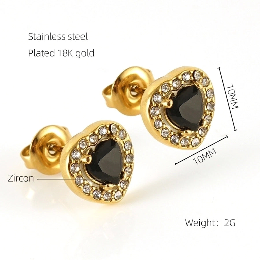 1 Par de Pendientes Elegantes Estilos Acero Inoxidable