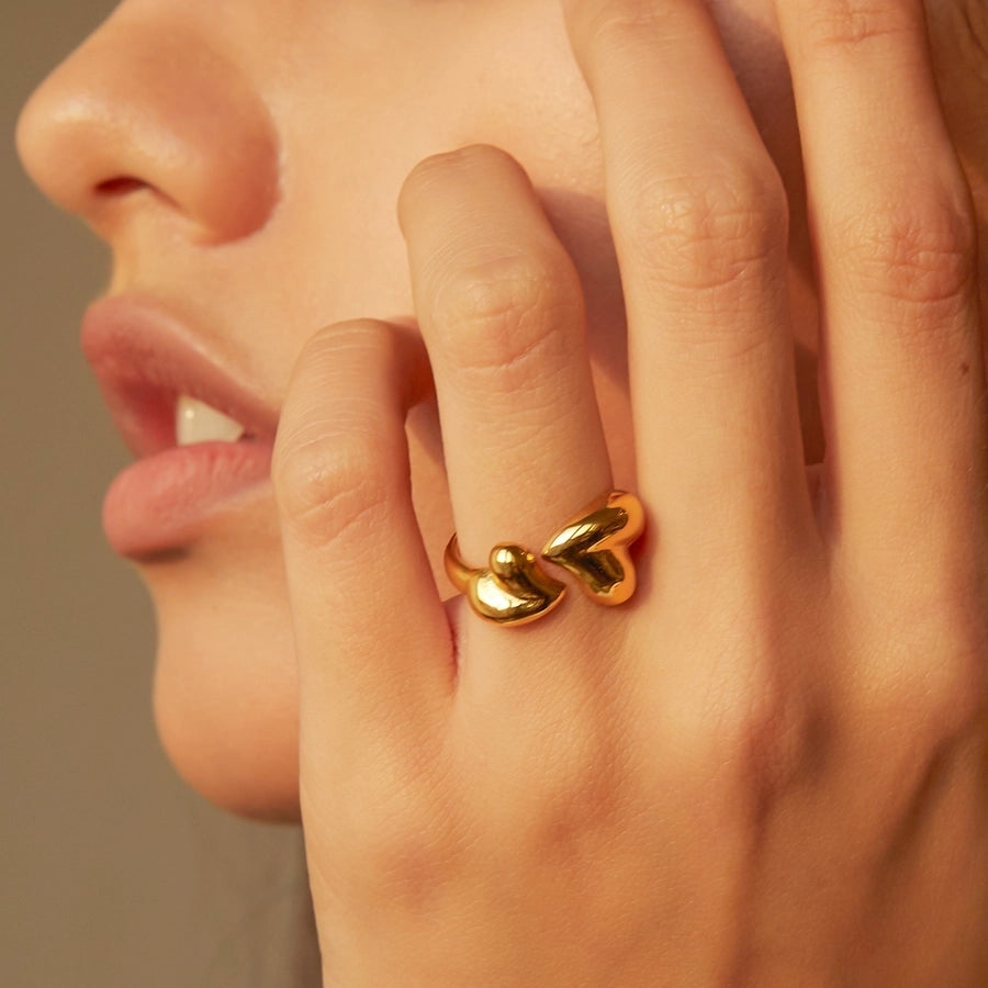 Anillo Abierto En Forma de Corazón Chico