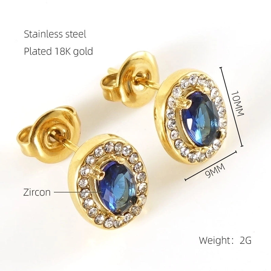 1 Par de Pendientes Elegantes Estilos Acero Inoxidable
