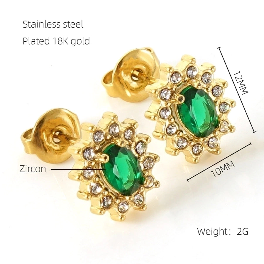 1 Par de Pendientes Elegantes Estilos Acero Inoxidable