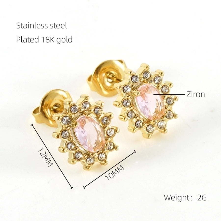 1 Par de Pendientes Elegantes Estilos Acero Inoxidable