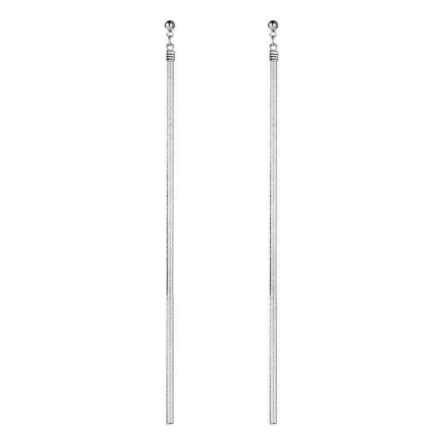 Aretes de Borla con Cadena Larga - Elegancia y Estilo Moderno