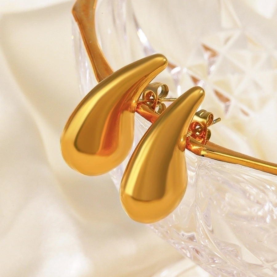 Aretes Forma de Gotas de Estilo Simple