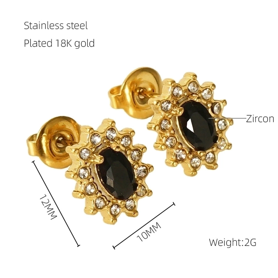1 Par de Pendientes Elegantes Estilos Acero Inoxidable