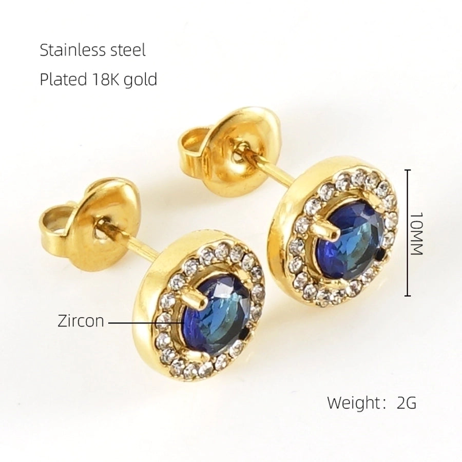 1 Par de Pendientes Elegantes Estilos Acero Inoxidable