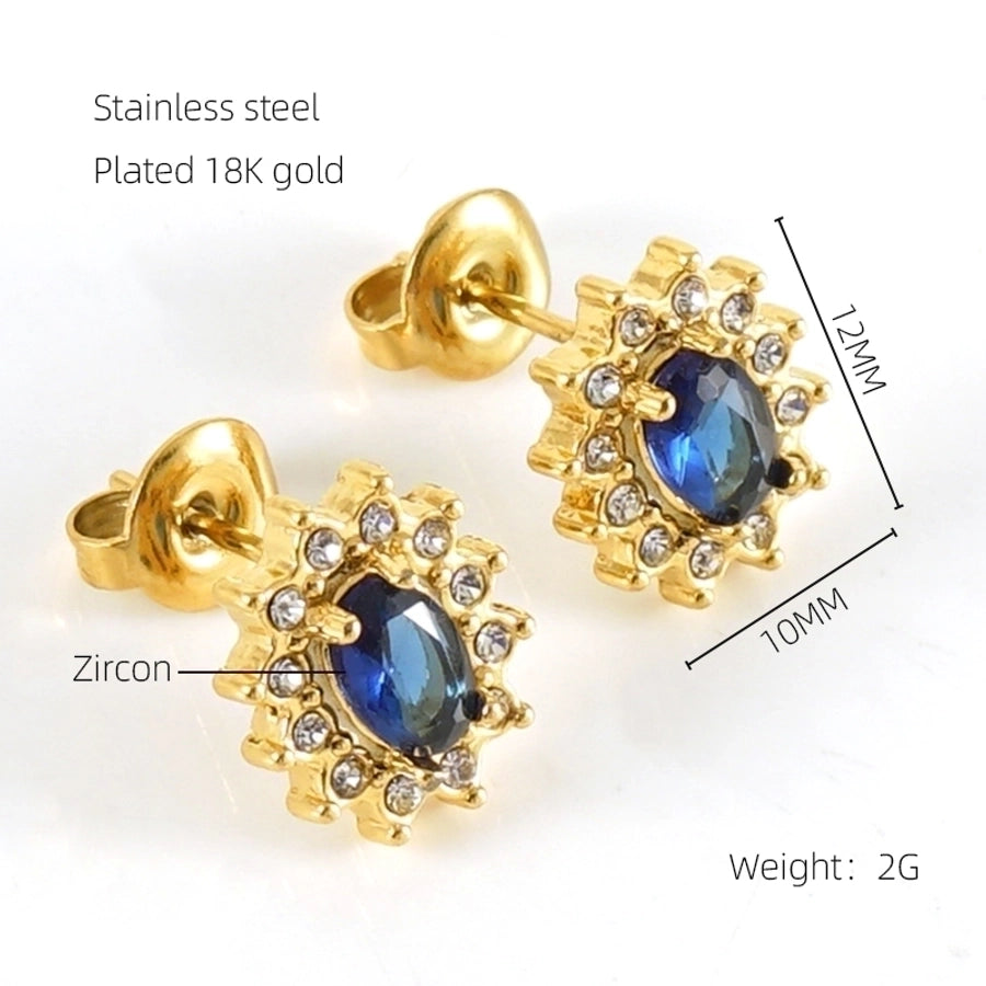 1 Par de Pendientes Elegantes Estilos Acero Inoxidable