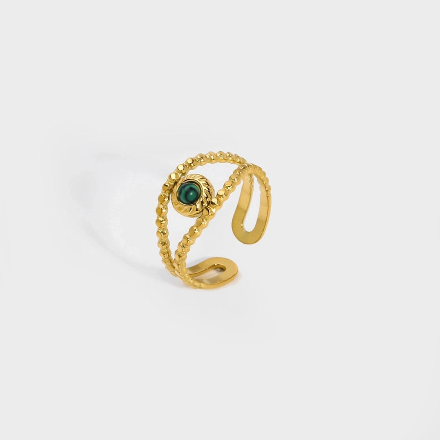 Anillo Abierto de Ojo Incrustado