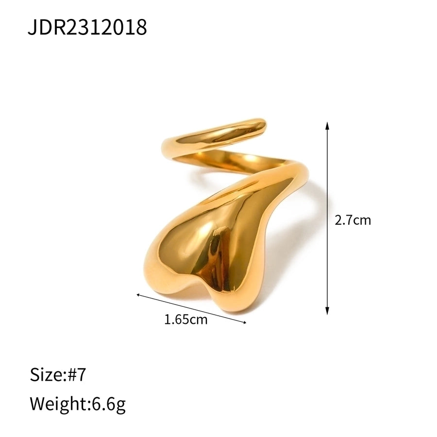 Anillo Abierto en Forma de Corazón