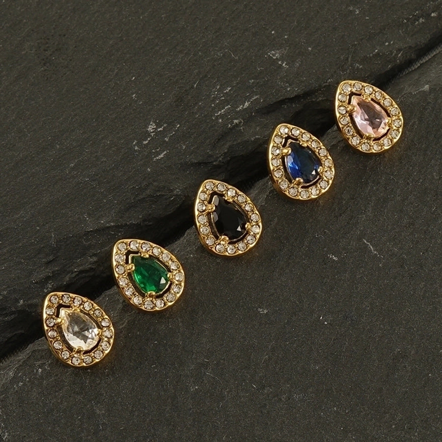 1 Par de Pendientes Elegantes Estilos Acero Inoxidable
