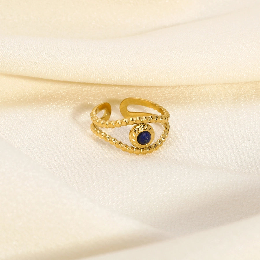 Anillo Abierto de Ojo Incrustado