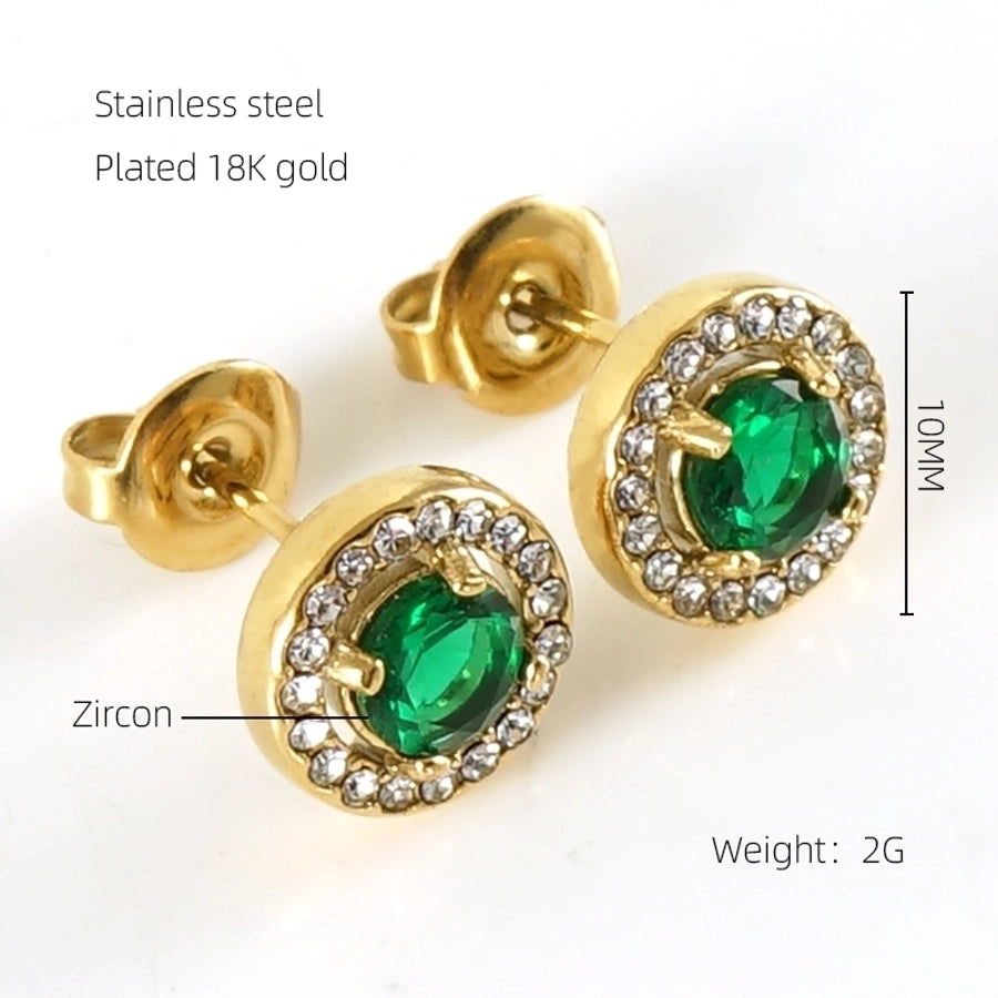 1 Par de Pendientes Elegantes Estilos Acero Inoxidable