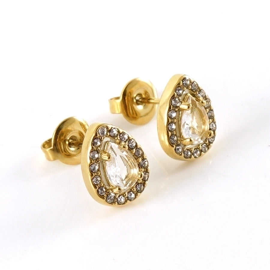 1 Par de Pendientes Elegantes Estilos Acero Inoxidable