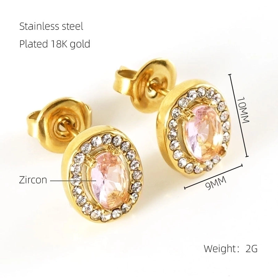 1 Par de Pendientes Elegantes Estilos Acero Inoxidable