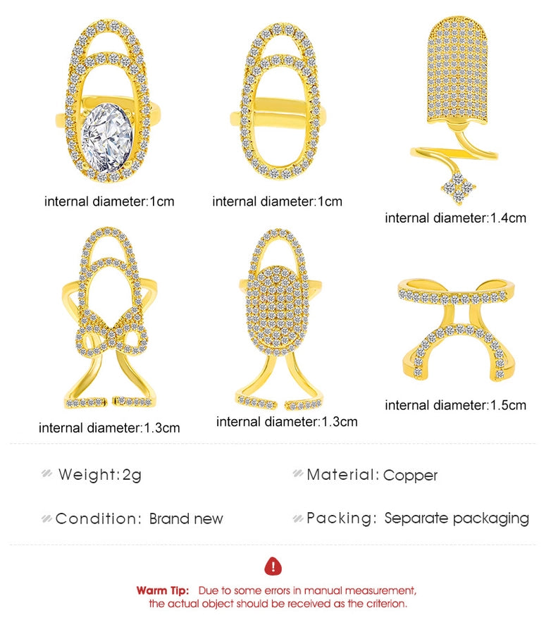Anillos Geométricos Para Uñas