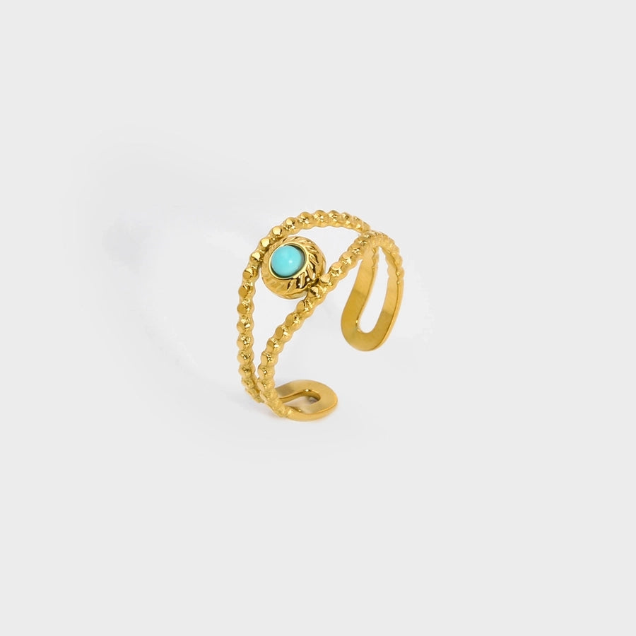 Anillo Abierto de Ojo Incrustado