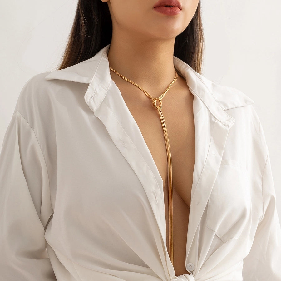 Collar Largo Con Nudo