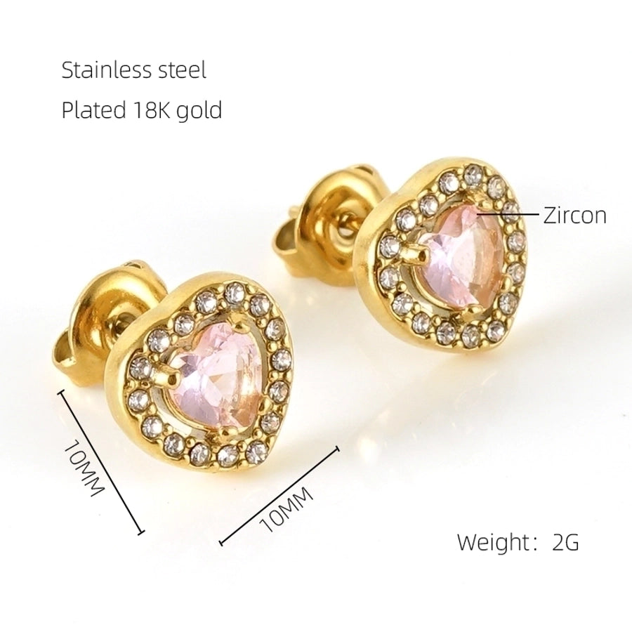 1 Par de Pendientes Elegantes Estilos Acero Inoxidable