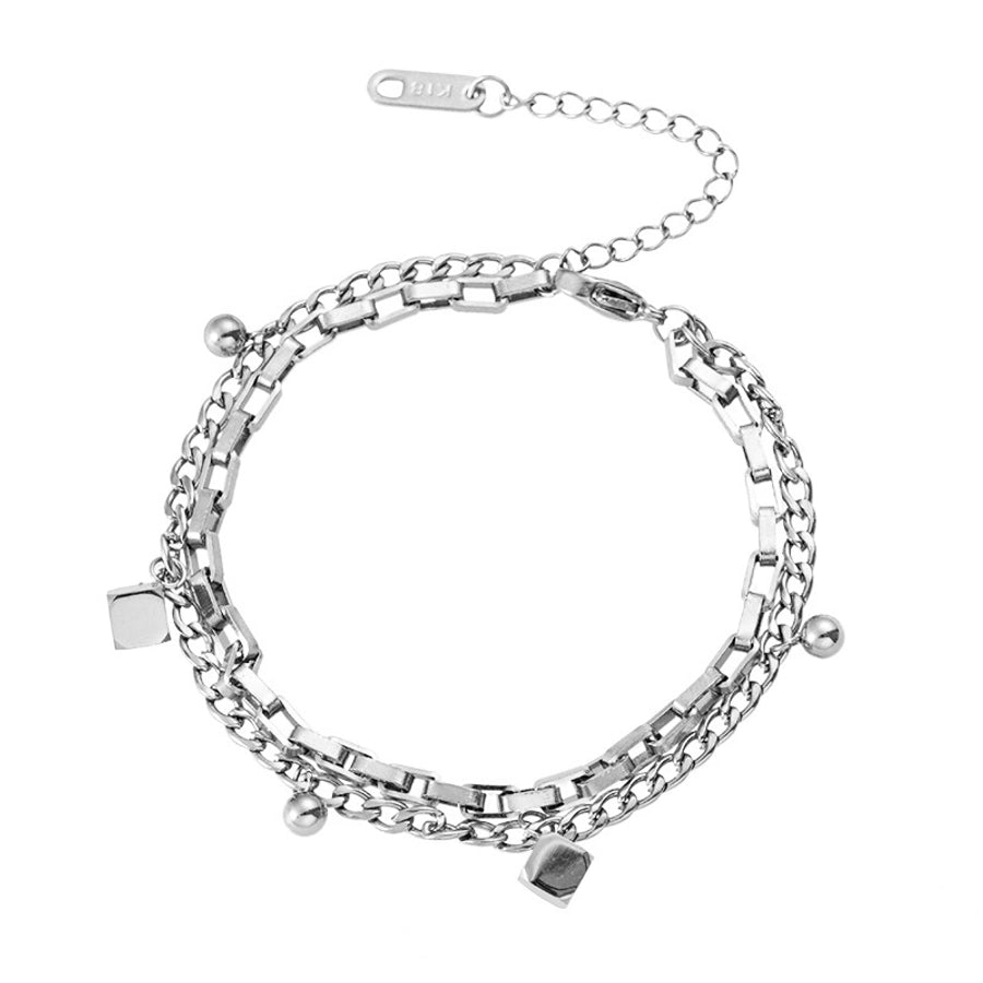 Brazalete de Acero Titanio de Color Sólido Chapado en Oro - Ideal para el Uso Diario
