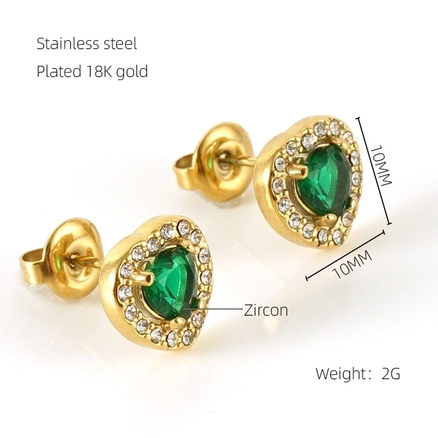 1 Par de Pendientes Elegantes Estilos Acero Inoxidable