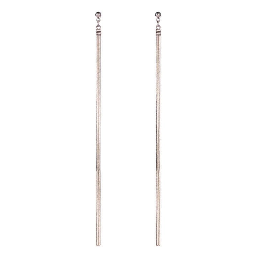 Aretes de Borla con Cadena Larga - Elegancia y Estilo Moderno