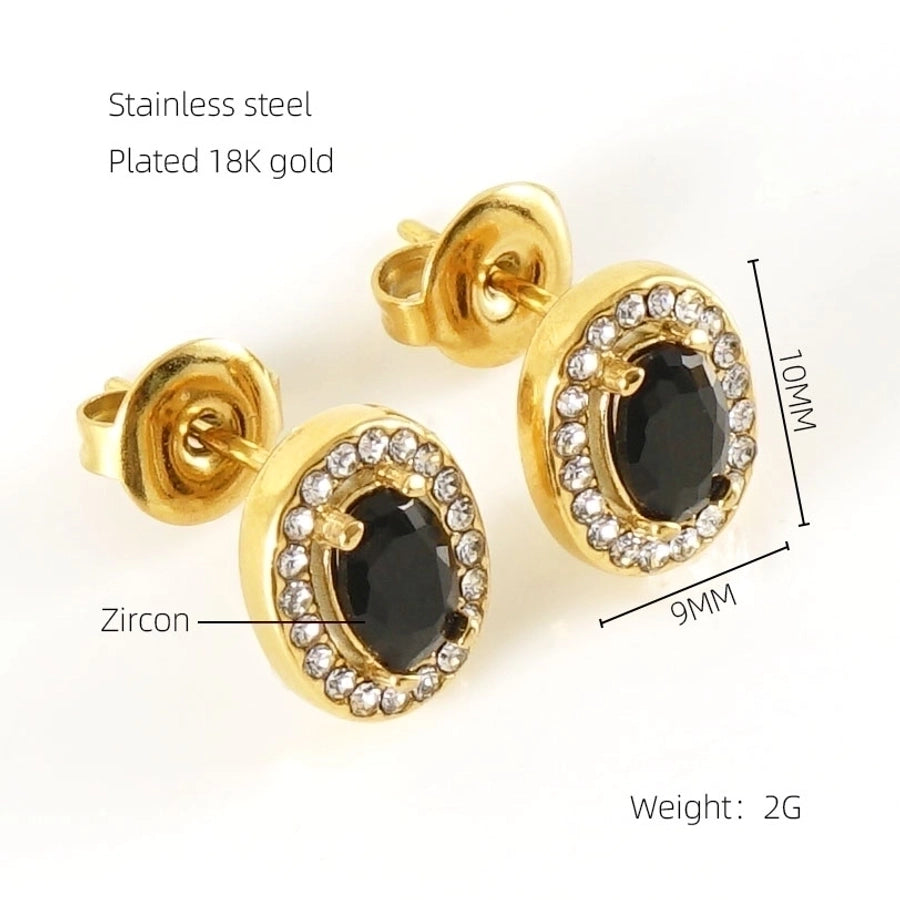1 Par de Pendientes Elegantes Estilos Acero Inoxidable
