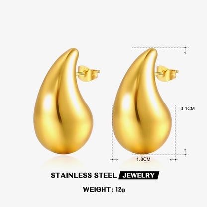 Aretes Forma de Gotas de Estilo Simple