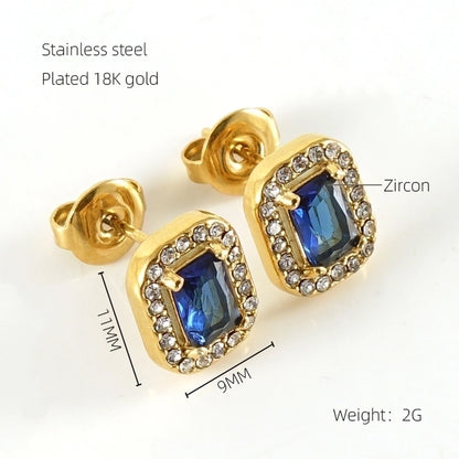 1 Par de Pendientes Elegantes Estilos Acero Inoxidable