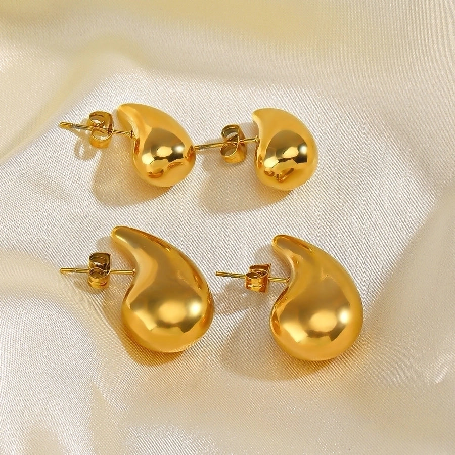 Aretes Forma de Gotas de Estilo Simple