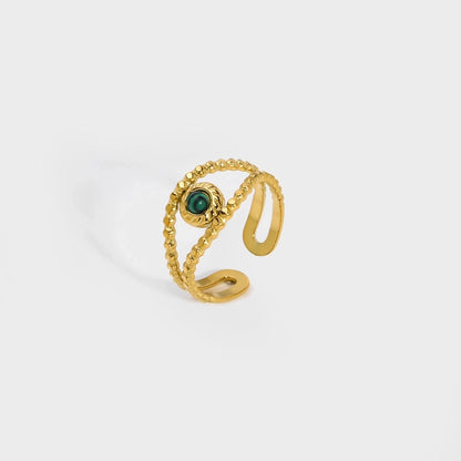 Anillo Abierto de Ojo Incrustado