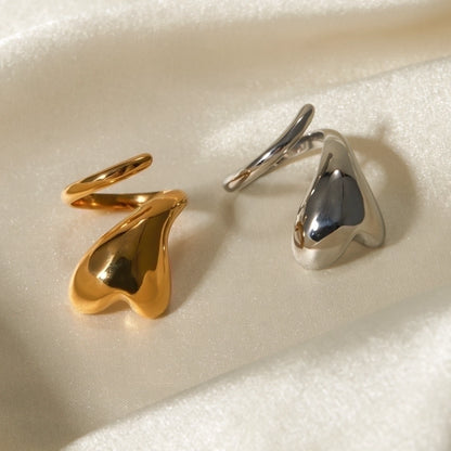 Anillo Abierto en Forma de Corazón