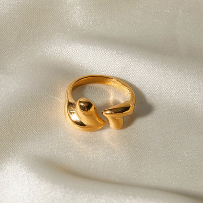 Anillo Abierto En Forma de Corazón Chico